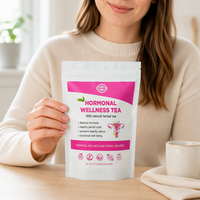 Tisane Chinaherbs à la menthe verte, ashwagandha, framboise et ortie, soutien hormonal pour femmes, sans caféine, sachets de thé naturels