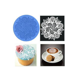 YS DIY forma de flor alfombrilla de encaje de silicona molde de <span class=keywords><strong>Fondant</strong></span> decoración de pasteles herramienta para hornear Sugarcraft molde accesorios de cocina hechos a medida - Product Image 4