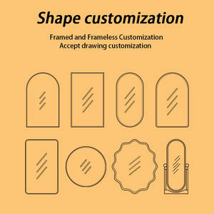 Miroir mural encadrée en fer et en verre pour salle de bain, ROHS, échantillon personnalisable en 7 jours, design minimaliste, verre biseauté pour salle de bain, couloir - Product Image 6