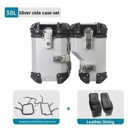 Boîte arrière de moto en alliage d'aluminium étanche personnalisée, doublure colorée, capacité 38L/45L, pour rénovation/amélioration – Vente chaude