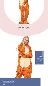 Venta al por mayor de alta calidad de franela de dibujos animados ropa de dormir Tigger ropa de casa Pijamas - Product Image 3