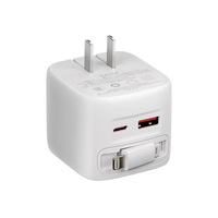 Pengisi Daya GaN 65W USB-C USB-A Pengisian Cepat Adaptor Perjalanan Colokan US UK EU - Kompatibel untuk Laptop