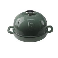 Gran pan artesanal casero, Horno Holandés, molde para hornear masa fermentada, horno de pan de hierro fundido esmaltado con tapa Cloche