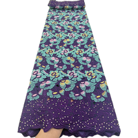 Tissu en dentelle suisse de haute qualité NI.AI, voile de coton multicolore, nouveau design, dentelle de coton nigériane pour mariage