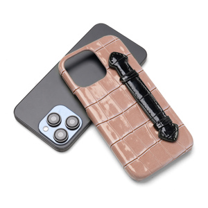 ลายจระเข้สีชมพูหรูหราพร้อมสายสะพาย สามารถวางบนโต๊ะได้ ใช้งานแบบพกพาได้ ใช้ได้กับรุ่นต่างๆ 15 โปรแม็กซ์ - Product Image 5