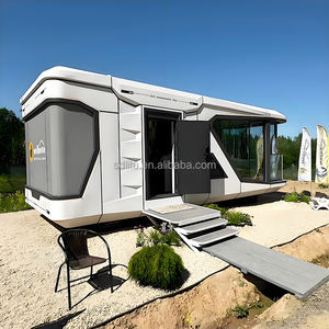 Casa de cápsula espacial de cristal moderna, cápsula prefabricada de resort de playa con vista panorámica, cápsula de glamping de lujo para turismo y hostelería - Product Image 2
