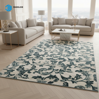 Tapis 3D en polyester à motif géométrique uni, fabriqué à la machine, prix d'usine, pour salon, grand tapis 3D