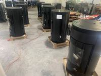 Poêle à granulés de bois 12KW à grande surface chauffante, automatique, à air chaud, autonome, haute efficacité, écologique, pour le chauffage domestique familial