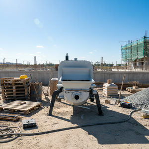 Pompe à béton électrique diesel Sinoma pour remorque, pompe à coulis haute pression pour le transport du ciment - Product Image 1