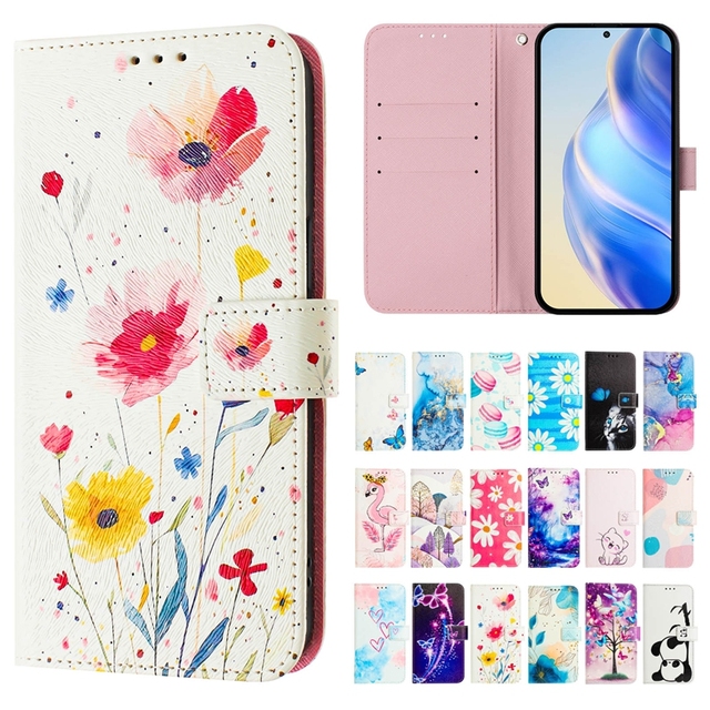 Fashion Print Wallet Leather Case for Huawei for Honor X6B 4G X7B 5G X8B X9B 200 Pro Magic 5 Pro 6 Flower Flip Stand Phone Cover