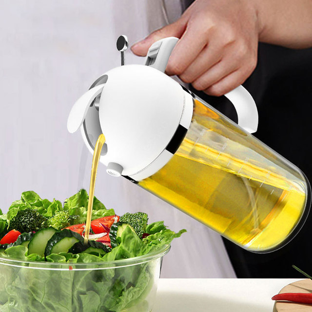 550ml One Bottle Dual-use Oil Pot Household Kitchen Tool Pouring Oil Pot Spray Bottle Oil Dispenser