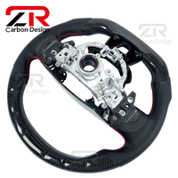 Volant de voiture sport en fibre de carbone personnalisé, cuir perforé, LED, RPM, pour Toyota Crown Camry SE TRD Corolla 2014-2026