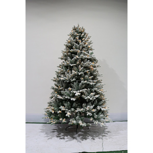 2026 Wholesale Indoor 4/5/6/7/8FT Pre Lit Flocked PE Snowflake Realistic <strong>Artificial</strong> Christmas <strong>Tree</strong> with Led <strong>Light</strong> - Product Image 6