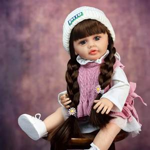 Hermosa muñeca realista de silicona recién nacida de 22 pulgadas hecha a mano <span class=keywords><strong>Reborn</strong></span> Baby Children's Playmate - Product Image 6