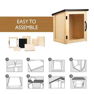 Boîte en bois de quartier extérieur Kit d'échange de livres Armoire en bois pour partager des livres de littérature Flyers Journaux Étudiants ou enseignants - Product Image 5
