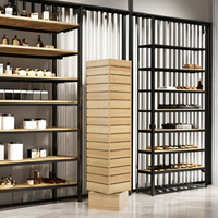Support de présentation rotatif en bois de qualité supérieure, fabriqué en usine OEM, avec niveleurs, modèle KING S-SCD-006, pour les magasins de détail