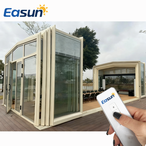 Struktur Atap Motor Berbahan Aluminium dengan Kaca Low-E Retractable Modern untuk Ruang Makan, Tahan Lama untuk Luar Ruangan - Product Image 2