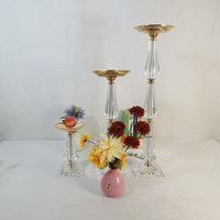 Vente en gros Support de fleurs en or Lustre de mariage Pièce maîtresse pour tables de réception Fournitures de mariage