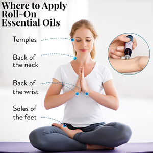 Huile essentielle apaisante en rouleau, mélange d'huile d'aromathérapie-soulagement du Stress et Relaxation du sommeil <span class=keywords><strong>avec</strong></span> de la menthe poivrée, de la sauge spartiate et de l'huile de gingembre - Product Image 4