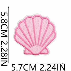 New Iron on Embroidered Sea Theme Howdy <b>Shell</b> Wave <b>Crab</b> Boots Coastalcowgirl Patch for Clothing Hat Bag Decoration - Product Image 3