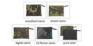 Tactical Camouflage Portable <strong>Nylon</strong> Wind-resistant Poncho <strong>Raincoat</strong> for Camping Hiking - Product Image 5