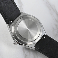 Logo personnalisé bas quantité minimale de commande 20atm nh35 mouvement automatique plongée plongeur 316L en acier inoxydable En Cuir Véritable montre homme à vendre