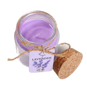 China Wholesale Bulk Canada Customised Unusual Clear Glass Candle Jars With Cork <b>Lids</b> - Product Image 5