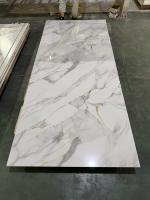 Panneau PVC UV effet marbre, design moderne européen, WPC résistant à l'humidité pour intérieur, étanche 3D