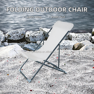 Outdoor Stainless Steel Rocker Camping <b>Chair</b> Folding Mesh Portable <b>Beach</b>- <b>Chair</b> for Hotel & Villa Use - Product Image 2