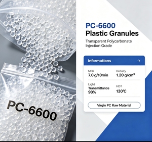 เม็ดพลาสติกโพลีคาร์บอเนต Virgin PC‑6600 ความโปร่งใสสูง เม็ดเรซินพีซีไหลได้ดี เกรดสำหรับการฉีดขึ้นรูป สำหรับชิ้นส่วนอิเล็กทรอนิกส์ - Product Image 1