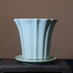 Maceta de Cerámica para Bonsái, Forma de Pétalo, Arcilla Blanca, Maceta de Escritorio para Orquídeas - Product Image 2