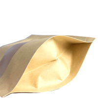 Sachet Doypack Personnalisé OEM en Papier Kraft Brun Biodégradable Imprimé par Gravure avec Fenêtre, Emballage Alimentaire de Qualité pour Gâteaux et Sucreries