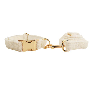 Hochwertiges Maßgefertigtes Hundegeschirr und Leinenset Handgemachtes Teddy-Stoff-Halsband Haustierzubehör Gewebte Accessoires - Product Image 3
