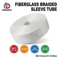 Isıl İşlem Fırını Çevreleyen Kablo Fiberglas Kılıfı 550 ℃   Radyasyon Isısını Engelleyen Örgülü İzolasyon Tüpü
