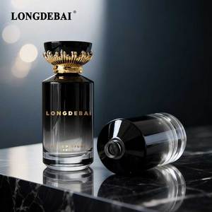 New Design Custom Gradient Black Perfume <b>Bottle</b> 50ml 100MI Empty Round Glass Perfume <b>Bottle</b> with Packaging Box - Product Image 4