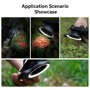 APEXEL FL26 Luce di Riempimento per Macrofotografia, Luce ad Anello Tascabile per Fotocamere e Smartphone con Obiettivo Macro da 37/52mm - Product Image 5