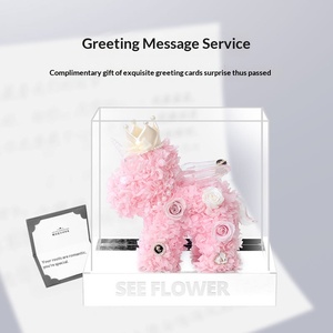 Boîte cadeau en acrylique Rose éternelle Licorne Cadeau d'anniversaire Saint-Valentin pour petite amie - Product Image 2