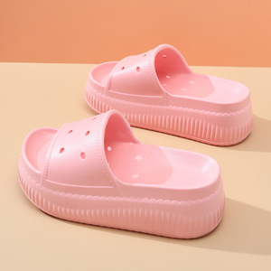 Sandalias de Plataforma con Boca de Pescado para Mujer, Suela Gruesa de EVA, Antideslizantes, Transpirables, Blancas, Rosas, Negras, Caqui - Product Image 2