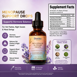 Wholesale OEM ODM Natural <b>Menopause</b> Drops High Potency Black Cohort Dong Quai Energy Boost Immune Support 60ml - Product Image 1