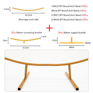 याचेन राउंड पृष्ठभूमि स्टैंड 6.6/7.2 फीट गोल्डन मेटल सर्कल गार्लैंड फ्रेम शादी के लिए जन्मदिन पार्टी बेबी शॉवर सजावट - Product Image 2