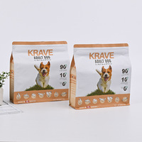 Composite de nourriture pour chat nourriture pour chien personnalisée avec fermeture éclair sac d'emballage alimentaire à joint à huit côtés
