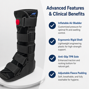 Bota Ortopédica Rígida F4111 a <span class=keywords><strong>Precio</strong></span> de Fábrica - Rodillera Ajustable con Compresión de Aire para Soporte Estable de Fracturas - Product Image 2