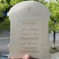 Carte de Vœux Saint-Valentin Personnalisée Faite à la Main, Luxe Texturé, Moderne, Estampillée Or, Écologique, Recyclable, Europe, 5x7 pouces, Papier Letterpress