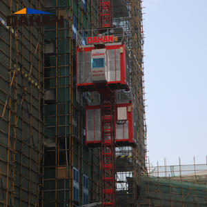 SC200/200 0-40m/min DAHAN 2T 2 Motor PLC Controlled Temporary <b>Elevator</b> for Construction - Product Image 4