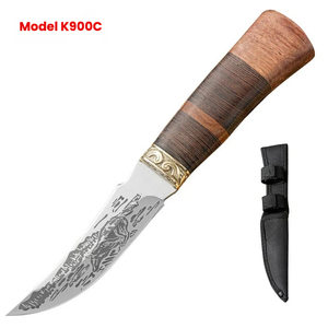 มีดตรงสำหรับใช้งานกลางแจ้ง ด้ามไม้กิ่งซ่า ใช้ในป่า มีดป้องกันตัว พกพาสะดวก มีดผลไม้ มีดทำมือ - Product Image 6