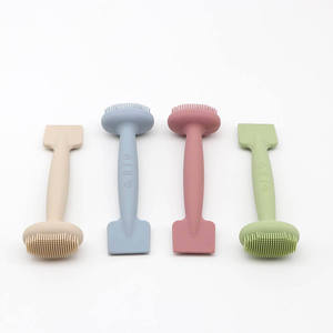 Productos al por mayor para lavado y secado inteligentes: Cepillo facial de silicona de doble cabezal integrado, portátil y de una pieza, para uso DIY - Product Image 4