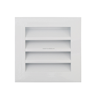 Grille d'aération extérieure en aluminium SS304, modèle VWL-A, étanche à la pluie, pour admission d'air frais, avec amortisseur et boîtier de plénum