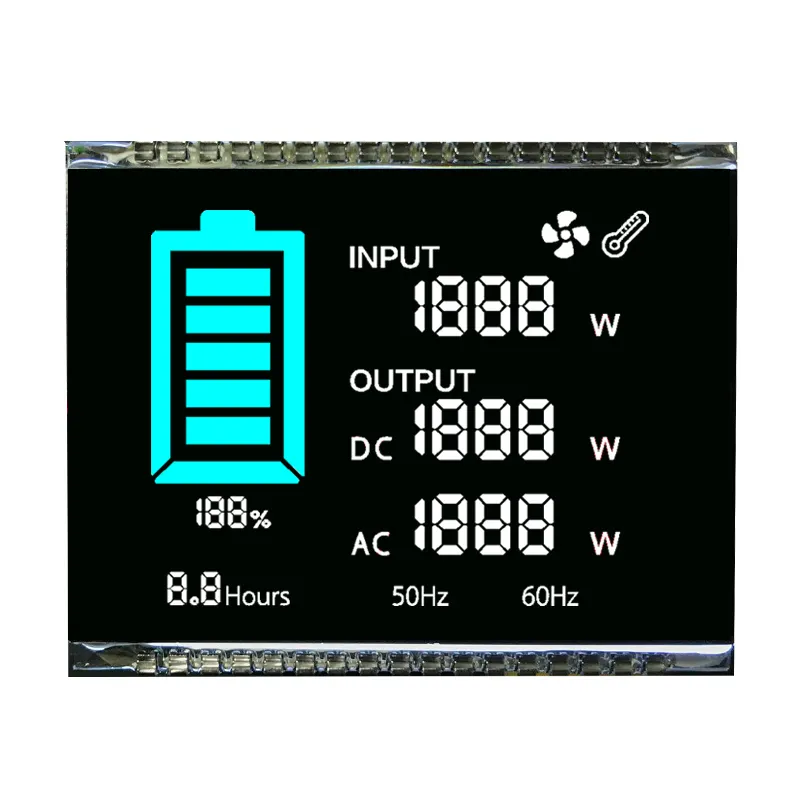 Custom VA 7セグメントディスプレイ4 Digit LCD Display PIN Connect With Backlight