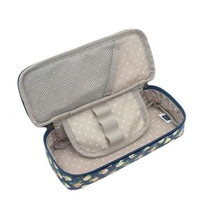 BSCI factory Twinkle Club Cute Pen <b>Case</b> print Zipper Bag color Office Organizer Rose Floral <b>Makeup</b> Pouch Cyan for girls - Product Image 3