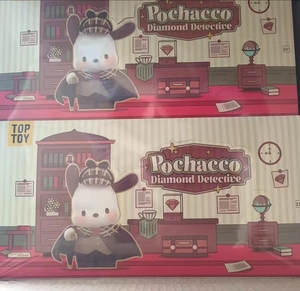 Set Originale di 8 Personaggi San Rio, Serie <span class=keywords><strong>Detective</strong></span> Diamond Pochacco, Figurine in Scatola Cieca, Ornamenti da Scrivania da Collezione - Product Image 2